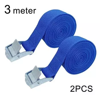 2 Шт., 3-метровый Натяжной Ремень С Пряжкой Для Автомобиля, Мотоцикла, Велосипеда, Крепежный Ремень Для Багажа