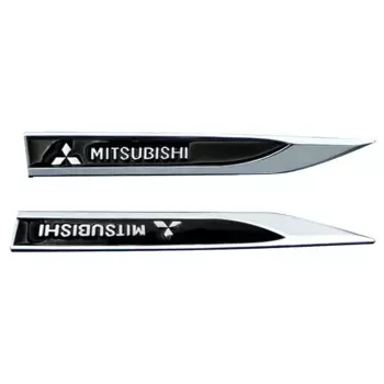 2 шт. 3D металлический автомобильный брызговик боковое Крыло Лезвие значок эмблема наклейка для Mitsubishi Asx Lancer Outlander Pajero Ralliart аксессуары