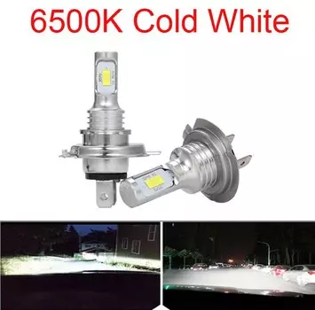 2 шт. 4300K 55W 80W CSP H4 H7 Светодиодная лампа Автомобильная фара H11 H1 H8 H3 H9 9005/HB3 9006/HB4 20000LM Автоматическая фара Противотуманная фара 6000K Синий