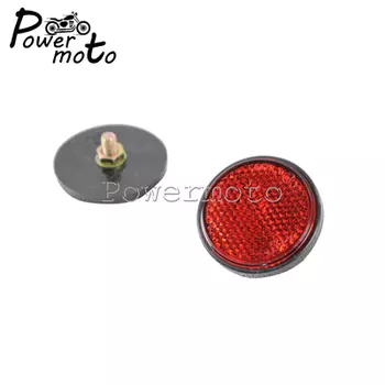 2 шт. 4,5 см круглые мотоциклетные красные, желтые отражатели, предупреждающие светоотражающие пластины с болтами, универсальные для квадроциклов, мотоциклов, прицепов