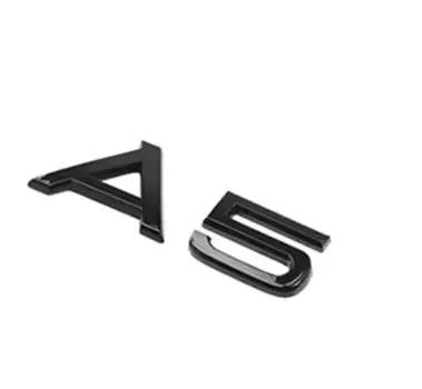 2 шт. 4 кольца логотип ABS черный автомобильный капот передняя решетка задний багажник эмблема наклейка 1P A5 1P Quarrto 1P 2.0T 2P Sline для AUDI A5 2010-2019