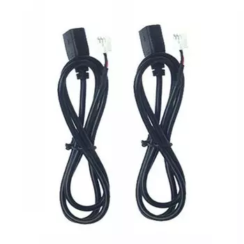 2 шт., 4-контактный + 6-контактный разъем, USB-кабель для автомагнитолы, 1 м, USB-кабель, USB-адаптер
