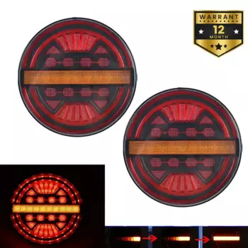 2 шт. 5,3 дюйма, 12 В, 24 В, круглый светодиодный светильник для прицепа, задний тормоз, задний фонарь заднего хода, DRL, указатель поворота, автомобиль, грузовик, автобус, фургон, лодка, караван, грузовик