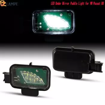 2 шт., 6000K, белая задняя зеркальная лампа