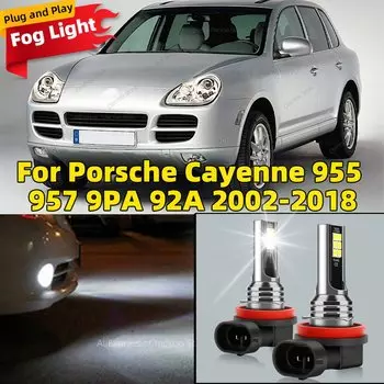 2 шт. 6000K светодиодные лампы автомобиля передние противотуманные фары аксессуары для Porsche Cayenne 955 957 9PA 92A 2002 2003 2004 2005 2006 2007 2008-2018