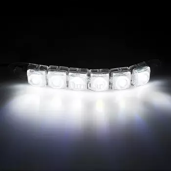 2 шт. 6 светодиодов гибкие DRL дневные ходовые огни украшения водонепроницаемые противотуманные фары автомобильные указатели поворота 12 В авто светодиодный дневной свет