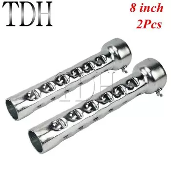 2 шт. 8 дюймов 200 мм мотоциклетные стальные выхлопные трубы для Harley Honda Yamaha Indian 2 "OD Drag Pipes DB-Killer съемный глушитель