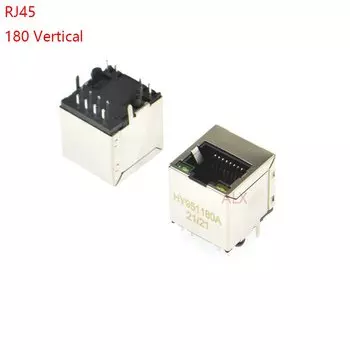 2 шт. 951180A RJ45 сетевой Ethernet гнездовой разъем с подсветкой вертикальный прямой гнездовой разъем