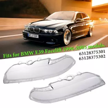 2 шт. абажур для фар автомобиля для BMW E39 Facelift 1996-2003 гг. 63128375301 63128375302 Крышка объектива фары