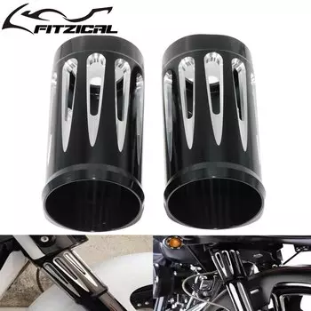 2 шт., алюминиевые чехлы на ботинки вилки, для Harley Touring Road King Street Electra Glide Trike 2014-2022