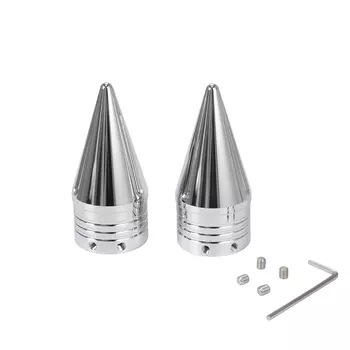 2 Шт. Алюминиевые Черные/полухромные Крышки Гаек Переднего Моста Для Harley Sportster 883 1200 Dyna Touring Softail — Аксессу...