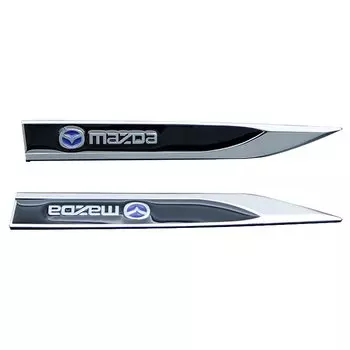 2 шт., эмблема автомобиля, наклейка, украшение, металлическое лезвие кузова, боковая этикетка для Mazda 2 3 MS 6 CX-5 CX5 BT-50 CX-30 AXELA, аксессуары
