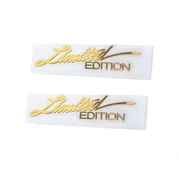 2 шт., эмблема, металлические наклейки, кузов автомобиля, двери, окна, ноутбук, телефон, 3D декоративная наклейка, золотые/серебряные автомобильные аксессуары