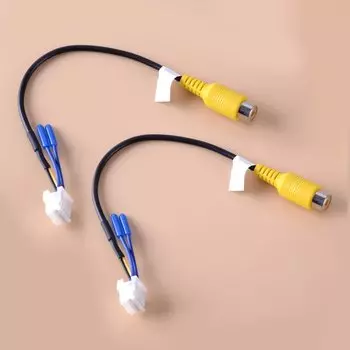 2 шт., автомобильная камера заднего вида, кабель RCA, разъем-адаптер, 4-контактный, подходит для системы Android, стерео радиоплеер