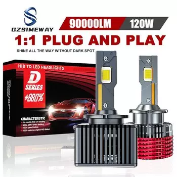 2 шт., автомобильная лампа D1S, D3S, лампа головного света 5500K HID, ксеноновая лампа Canbus, D2S, D4S, D5S, D8S, фара головного света, автомобильные фары лм, подключи и работай