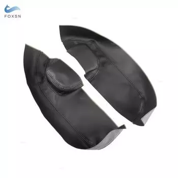 2 шт. автомобильные аксессуары, внутренняя крышка подлокотника передней двери, кожаная отделка из микрофибры для Dodge Caravan 4 2004