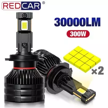 2 шт., автомобильные фары H7 H11, 300 Вт 9005 HB3 9006 HB4 9012 HIR2