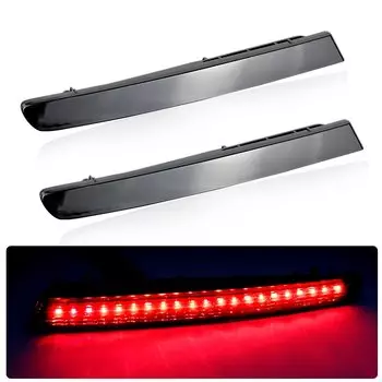 2 шт. автомобильные красные светодиодные отражатели бампера для Ford Explorer 2011-2015 гг. (Pre-LCI), функция как хвост, задние противотуманные фары, стоп-сигналы 12 В