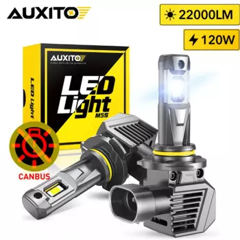2 шт., автомобильные лампы AUXITO 9005 лм 120 HB3 Canbus 9012 Вт H11 H8 H9 HIR2 Turbo для Bmw E46 Audi A4 Mazda