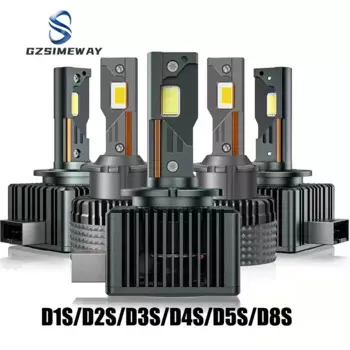2 шт., автомобильные лампы D1S D3S светодиодный, фары 6000K HID D2S D4S D5S D8S D1R D3R Turbo светодиодный, лампы 5500K 90000LM 160W Plug & Play, Автомобильные фары