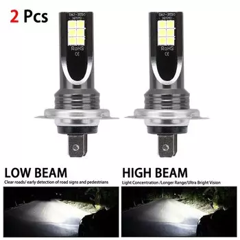 2 шт., автомобильные лампы для передних фар, 80 Вт, 6000 лм