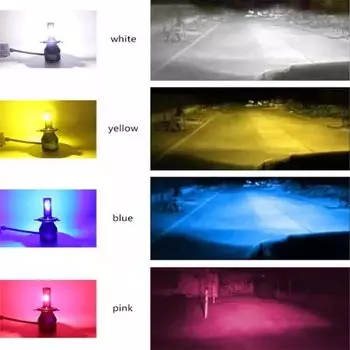 2 шт., автомобильные лампы H4 H1 H3 H7 H8 H9 H11 H16 9005 HB3 9006 9012 HB4 3000K 6000K 10000K