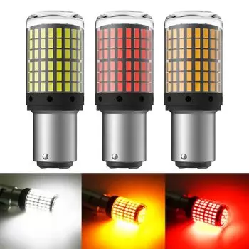 2 шт., автомобильные лампы T20 7440 W21W 3014 144SMD CANBUS S25 1156 BA15S P21W 1157 BAY15D BAU15S PY21W