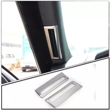 2 шт., автомобильные наклейки на вентиляционную решетку, ABS, хром для Land Rover Range Rover Sport Vogue Discovery 5, аксессуары