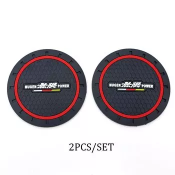 2 шт., автомобильные подставки для украшения, аксессуары, подушечки для стакана с водой, автомобильные наклейки, чехол для Honda Civic Mugen Power Emblem, автостайлинг