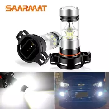 2 шт. автомобильные противотуманные фары PSX24W H16 PWY24W PSY24W S19W автомобильные лампы светодиодные лампы 20SMD 3030 чип противотуманные фары дальнего света освещение 3000K 6000K