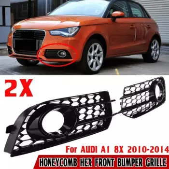 2 шт., Автомобильные противотуманные фары с сеткой в виде сот для AUDI A1, 8X, 2010-2014, X0807681A, 8X0807682A