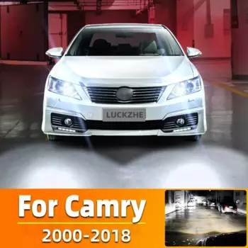 2 шт. автомобильные светодиодные фары для Toyota Camry 2000-2010 2011 2012 2013 2014 2015 2016 2017 2018 дальний ближний свет Canbus лампа фары