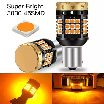 2 шт., Автомобильные светодиодные лампы 1156 BAU15S PY21W BA15S P21W