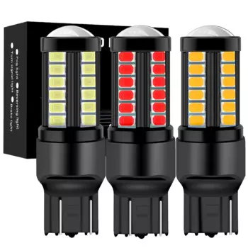 2 шт., Автомобильные светодиодные лампы 1200 лм T20 W21W LED W21/5W WY21W 7440 7443 T25 3157 3156 p27/7w