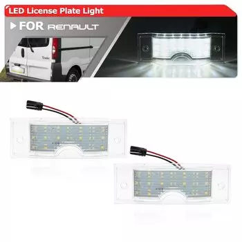 2 шт., Автомобильные светодиодные лампы для номерного знака, для Renault Trafic 2 II, EL FL, JL 2001-2014, 3 III 2014-2021