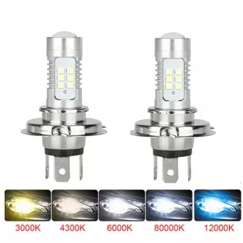 2 шт., Автомобильные светодиодные лампы H4 H7 9005 9006 H11 H8 H9 H10 H1 H3 80 Вт 12 В