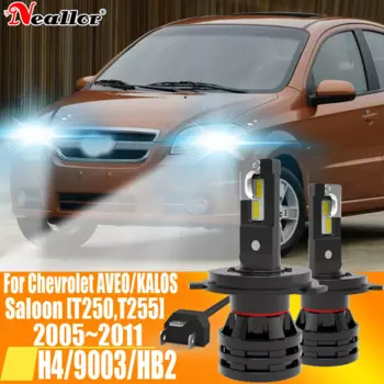 2 шт., Автомобильные светодиодные лампы H4 HB2 9003, 12 В, 55 Вт