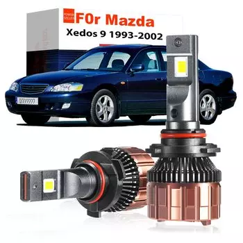 2 шт., Автомобильные светодиодные ламсветильник Canbus для передней фары, ближнего и дальнего света, 100 Вт, 800 лм, для Mazda Xedos 9, Eunos 1993, Millenia 2002-