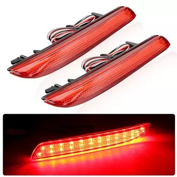 2 шт. автомобильные светодиодные отражатели заднего бампера для Honda Fit STEPWGN RG 2010-2014, красная сигнальная лампа стоп-сигнала, автомобильные аксессуары