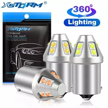 2 шт., автомобильные светодиодсветодиодный лампы PY21W P21W T20 Led W21/5W 7443 W21W 7440 BAY15D BA15S BAU15S P21/5W 1156 3157 P27W