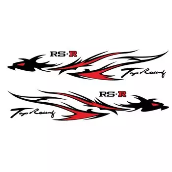 2 шт., автомобильные виниловые наклейки с рисунком дракона