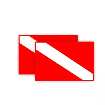 2 шт., автомобильные водонепроницаемые виниловые наклейки для подводного плавания, 10 х7 см