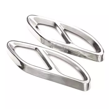 2 шт. автомобильные запчасти для Mercedes Benz GLC E-Class C207 Coupe 2014-2017 W212 W213 W205 X253 C180 C200 глянцевые черные стальные выхлопные системы