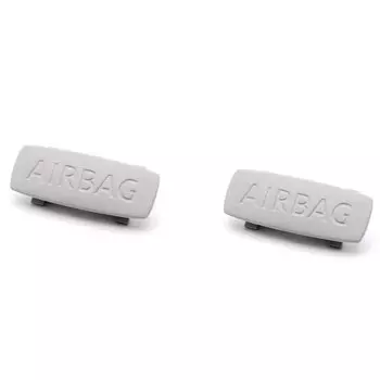 2 шт. автомобильный A B C столб вставка накладка "Подушка безопасности" значок, имитация жемчуга, для плетения браслетов CC Golf Jetta Passat Polo 5G0 853 437 1K0853437 Черный, серый цвет бежевый