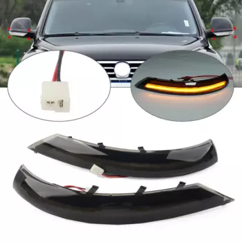 2 шт. автомобильный динамический указатель поворота, боковое зеркало, последовательный светодиодный светильник для Volkswagen Touareg 2007 2008 2009 2010