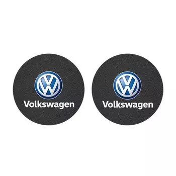 2 шт. автомобильный коврик для чашки с водой, замшевая нескользящая подставка, аксессуары для VW GTI Polo Golf Passat Tiguan Arteon Touareg Taigo Caddy Jetta