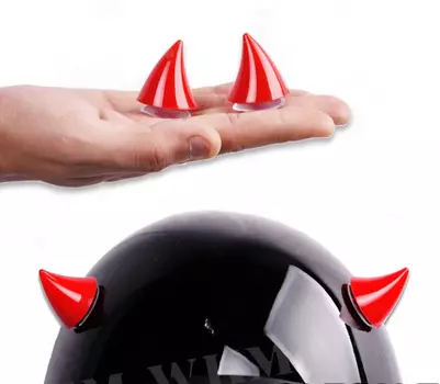 2 шт., автомобильный мотоциклетный шлем, рог дьявола, мотокросс, анфас, внедорожный шлем, украшение, автомобильный аксессуар, головные уборы, присоска, автостайлинг