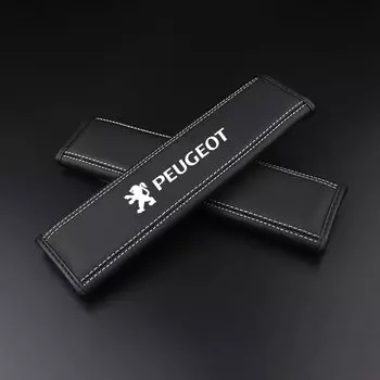 2 шт. автомобильный ремень безопасности кожаный ремень безопасности наплечный чехол для Peugeot 206 307 308 3008 207 208 407 508 2008 аксессуары для салона автомобиля