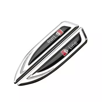 2 шт. автомобильный Стайлинг боковое крыло украшение кузова металлическая эмблема наклейка для Audi Sline TT A1 A2 A3 A4 A5 A6 A7 A8 8P B6 B7 B8 C5 C6 C7