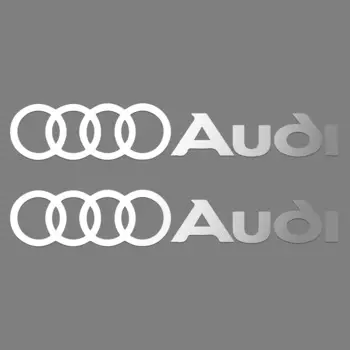 2 шт. автомобильный Стайлинг ПВХ логотип боковое крыло лобовое стекло багажник бампер наклейка для Audi RS S Line A3 A4 A5 A6 A7 Quattro Q2 Q3 Q5 Q7